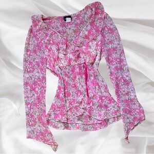 Pink Frilly Floral Fairy Top